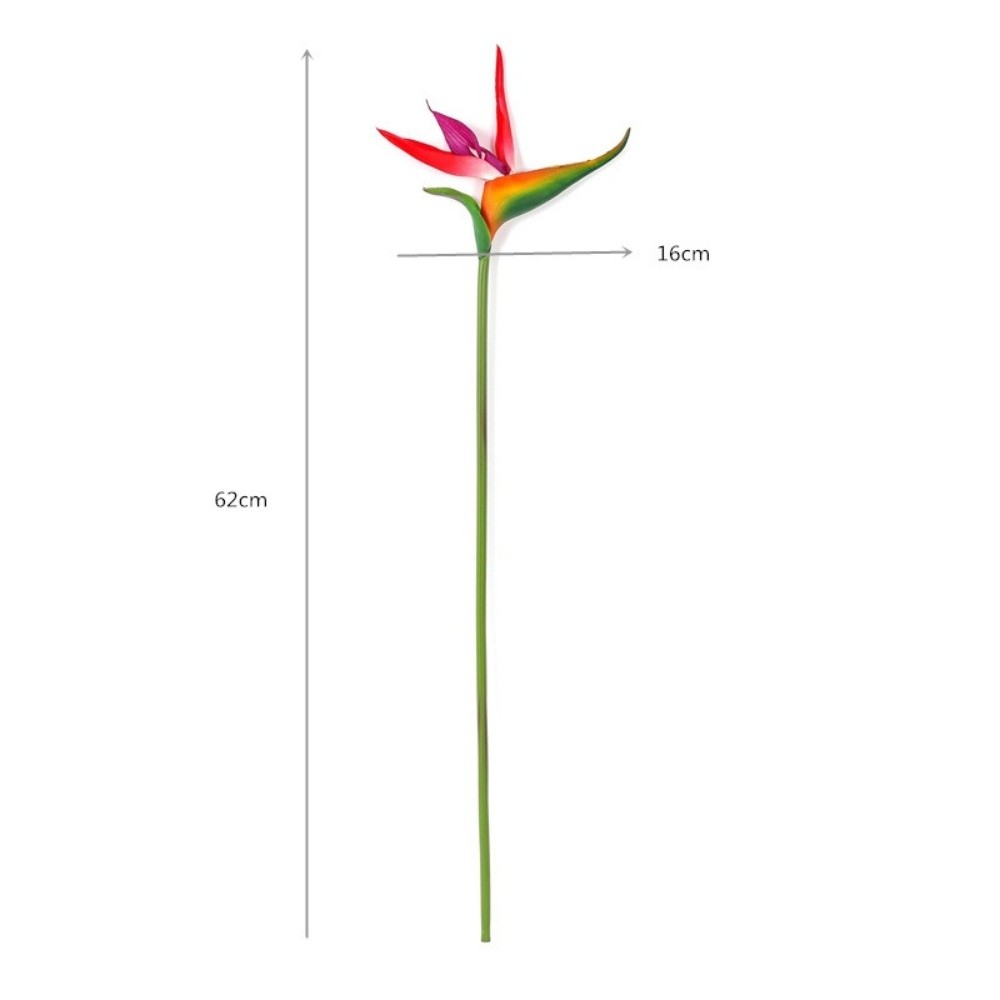 Bird Paradise Strelitzia - 新しいロングステム人工極楽鳥花、本物のような質感のDIYフェイク植物、装飾用人工ストレリチアの花、家の装飾