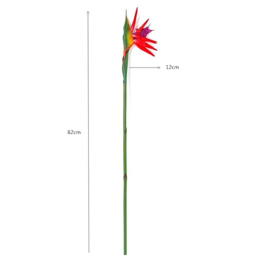Bird Paradise Strelitzia - 新しいロングステムの人工ストレリチア（極楽鳥花）装飾品、本物のような質感のフェイクプラント、DIY人工ストレリチアの花、ホームデコレーション