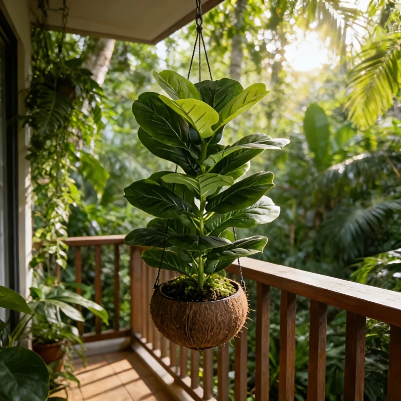 オフィス、ホテル、カフェ、結婚式、自宅、パーティーなどの装飾 - Ficus Lyrata Tree のレビューと価格