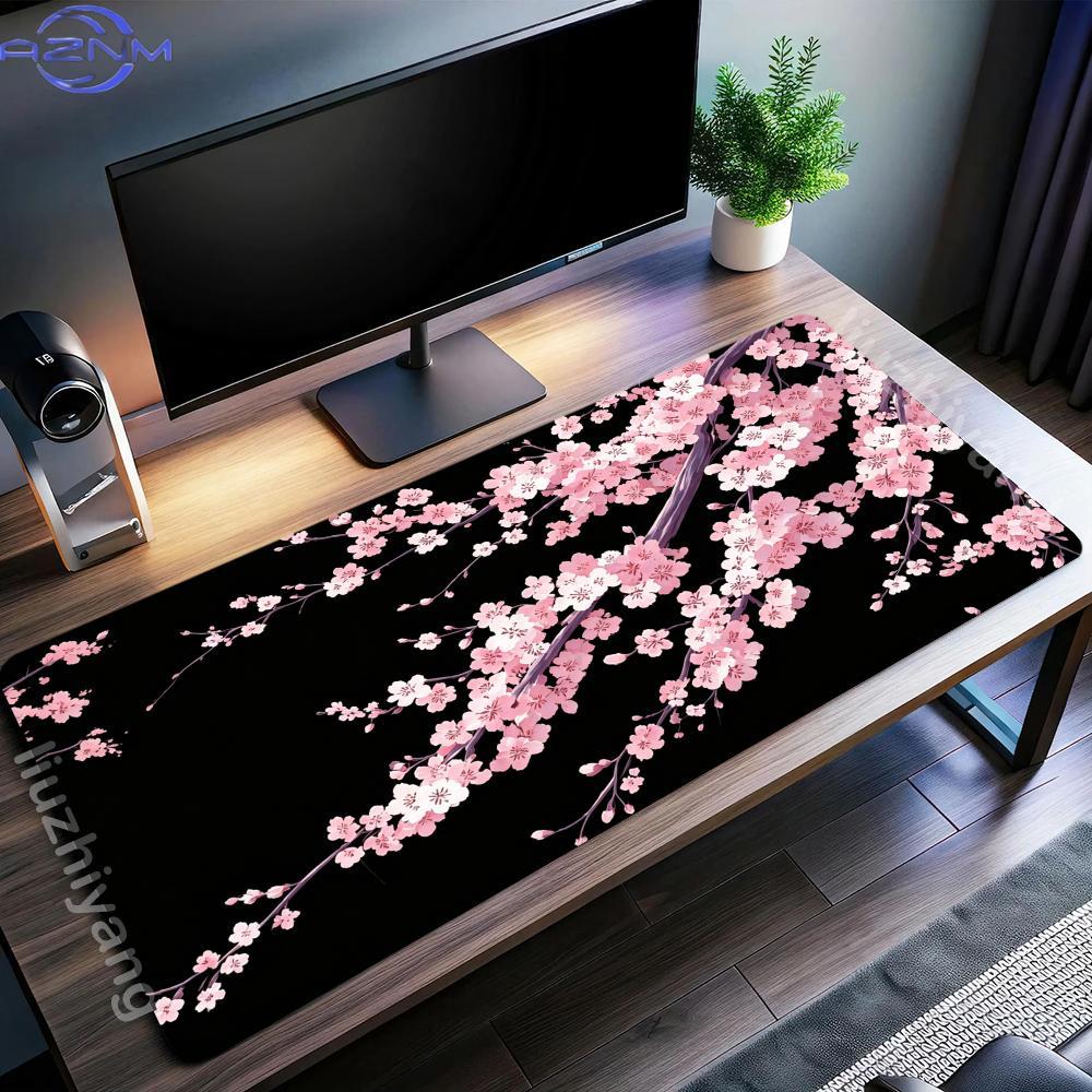 紫色の桜柄マウスパッド 大型コンピューターオフィスゲームテー - Tradescantia Purple のレビューと価格