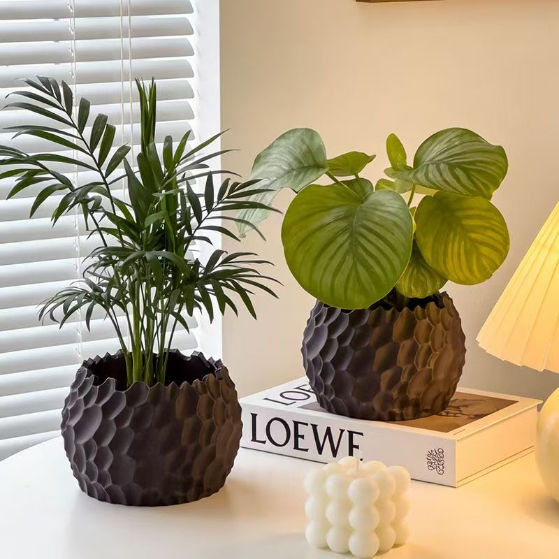 質感のある植木鉢 不規則な粗い縁の多肉植物プランター ホーム - Aloe Vera Pot のレビューと価格