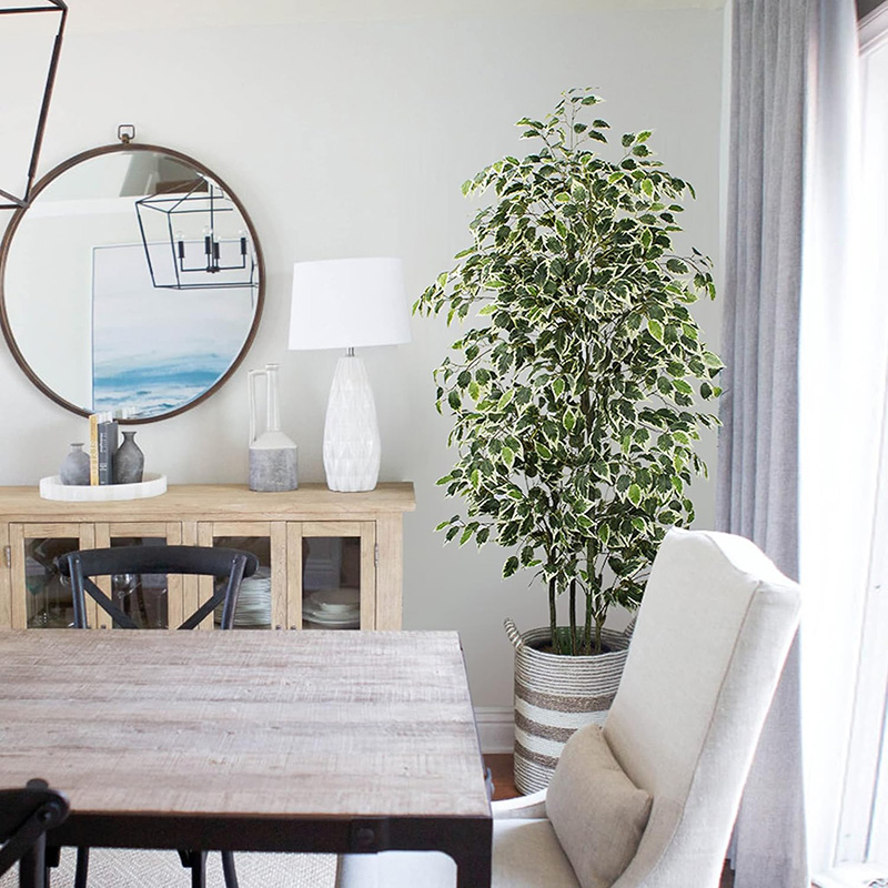 70インチ人工イチジクの木フェイクフロア植物プラスチックガジ - Ficus Lyrata Tree のレビューと価格