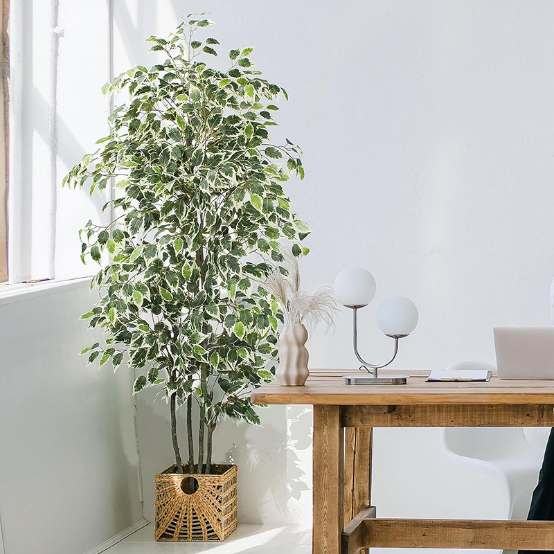 70インチ人工イチジクの木フェイクフロア植物プラスチックガジ - Ficus Lyrata Tree のレビューと価格