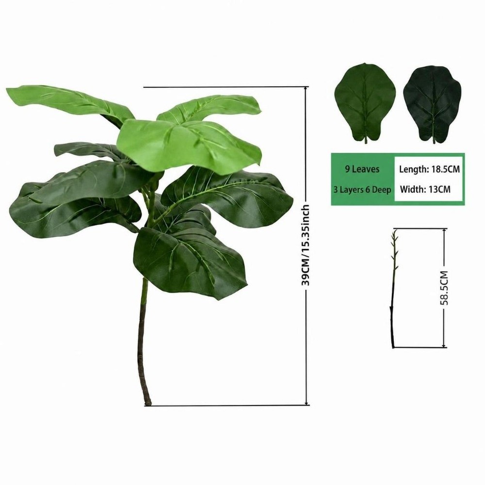 2023年9月15日 人工フィカス・リラータの葉 大型グリー - Ficus Lyrata Tree のレビューと価格
