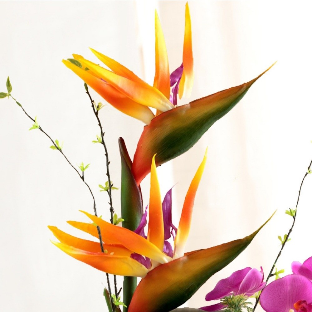新しいロングステムの人工ストレリチア（極楽鳥花）装飾品、本物 - Bird Paradise Strelitzia のレビューと価格