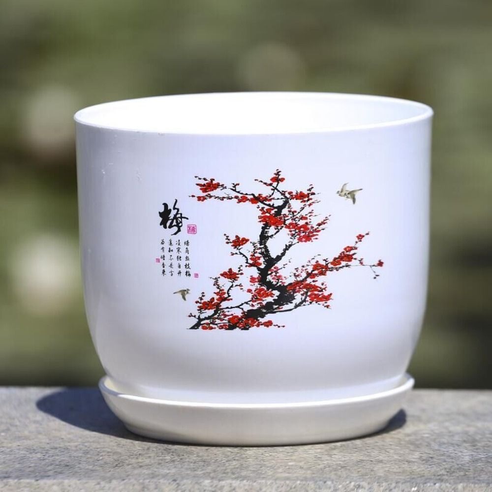 特大プラスチック製植木鉢 白色 トレイ付き PP樹脂製植木鉢 - Aloe Vera Pot のレビューと価格