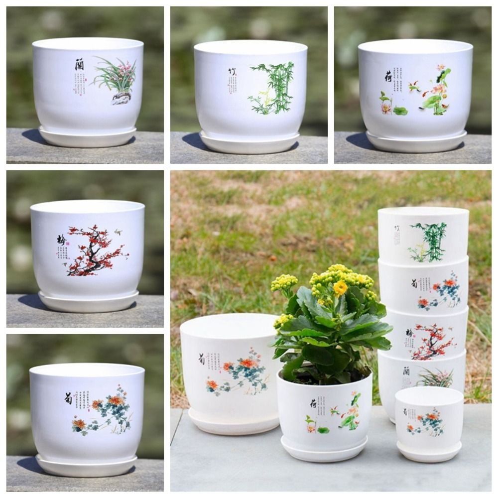 特大プラスチック製植木鉢 白色 トレイ付き PP樹脂製植木鉢 - Aloe Vera Pot のレビューと価格